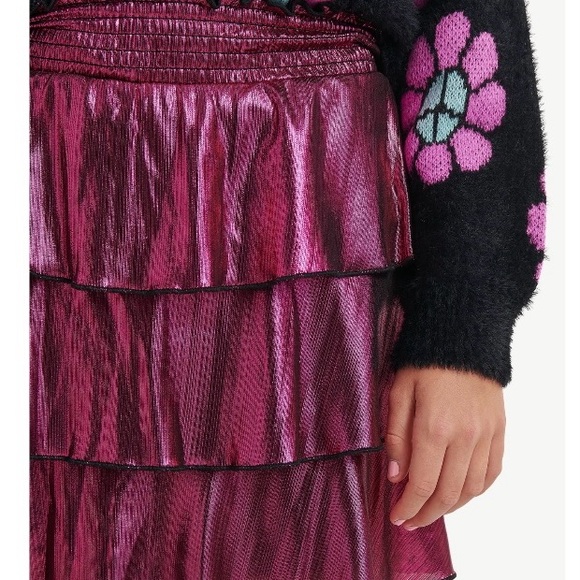 Justice Girls tiered ruffle skirt with built-in short; size: M(10) - Picture 3 of 7